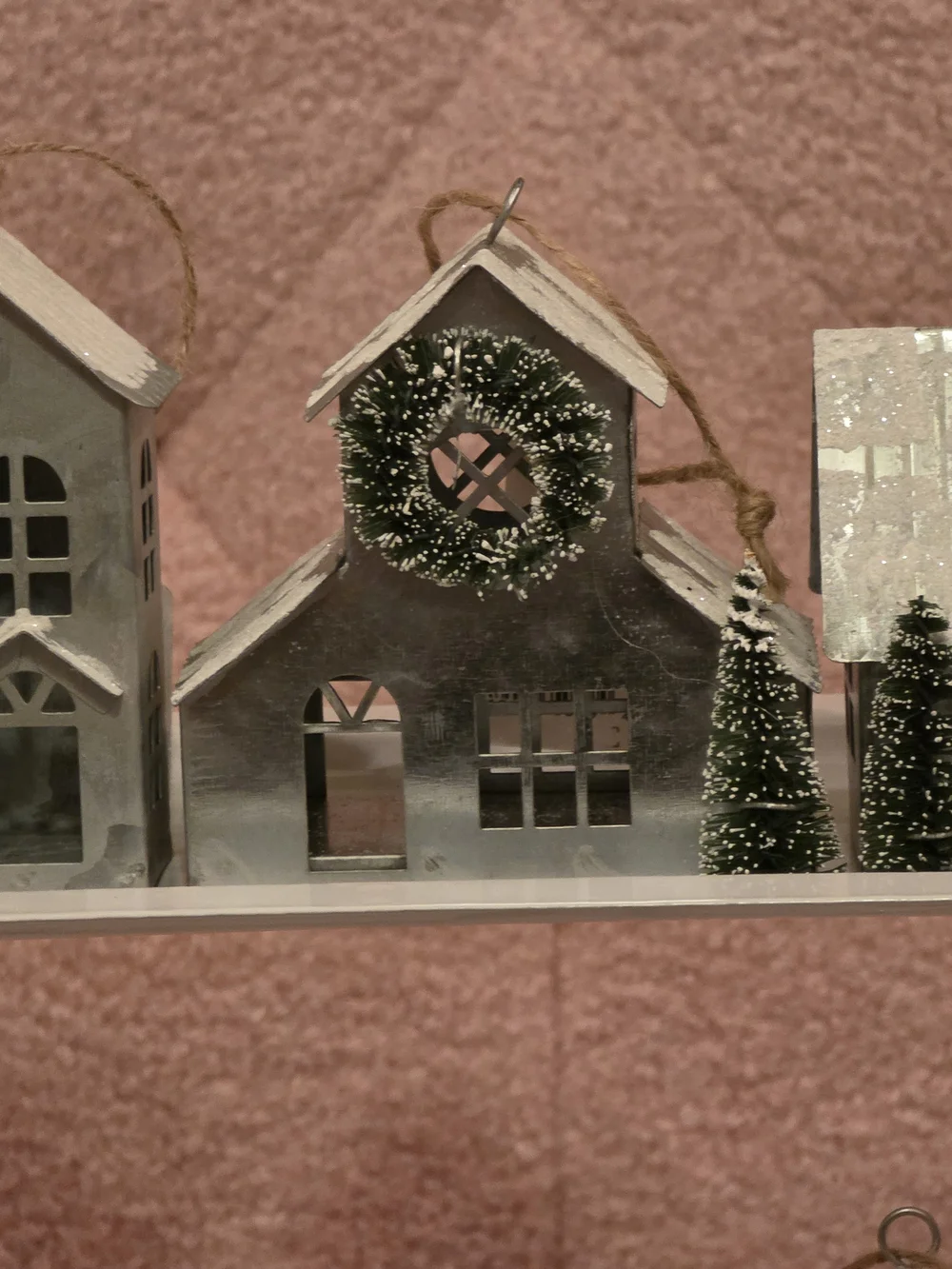 Mini Galvanized Christmas Houses' Ornaments